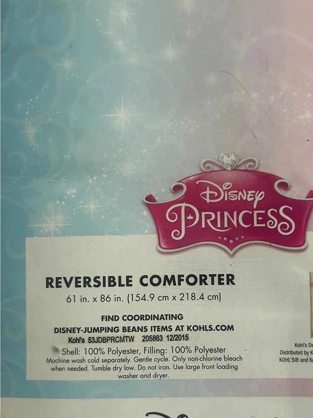 Disney Princess Reversible Comforter Soft And Cozy Size Twin Belle Cinderella